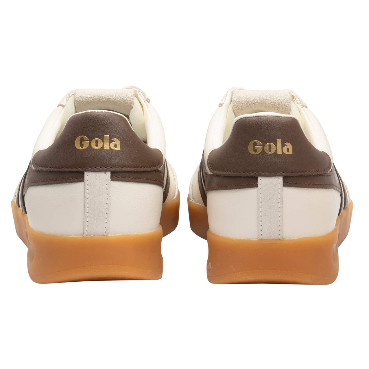 Gola Classics Men's Cyclone Leather Sneakers- Off White/ Root/ Gum