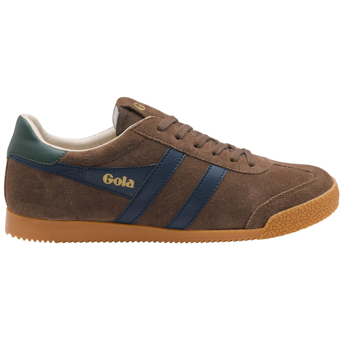 Gola Classics Men's Elan Sneakers- Otter/Navy/Evergreen