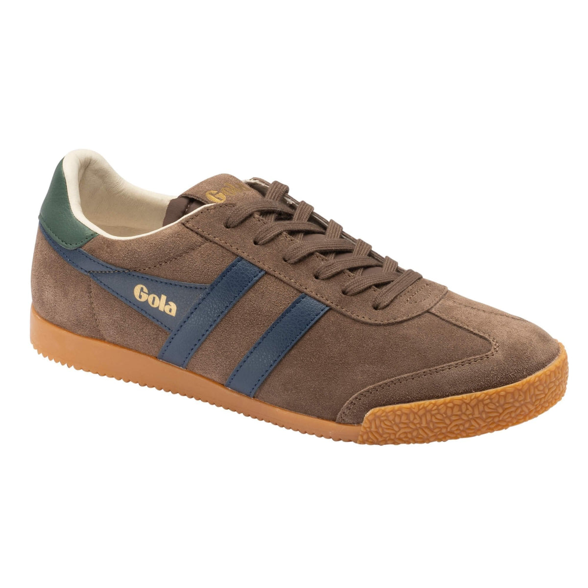Gola Classics Men's Elan Sneakers- Otter/Navy/Evergreen