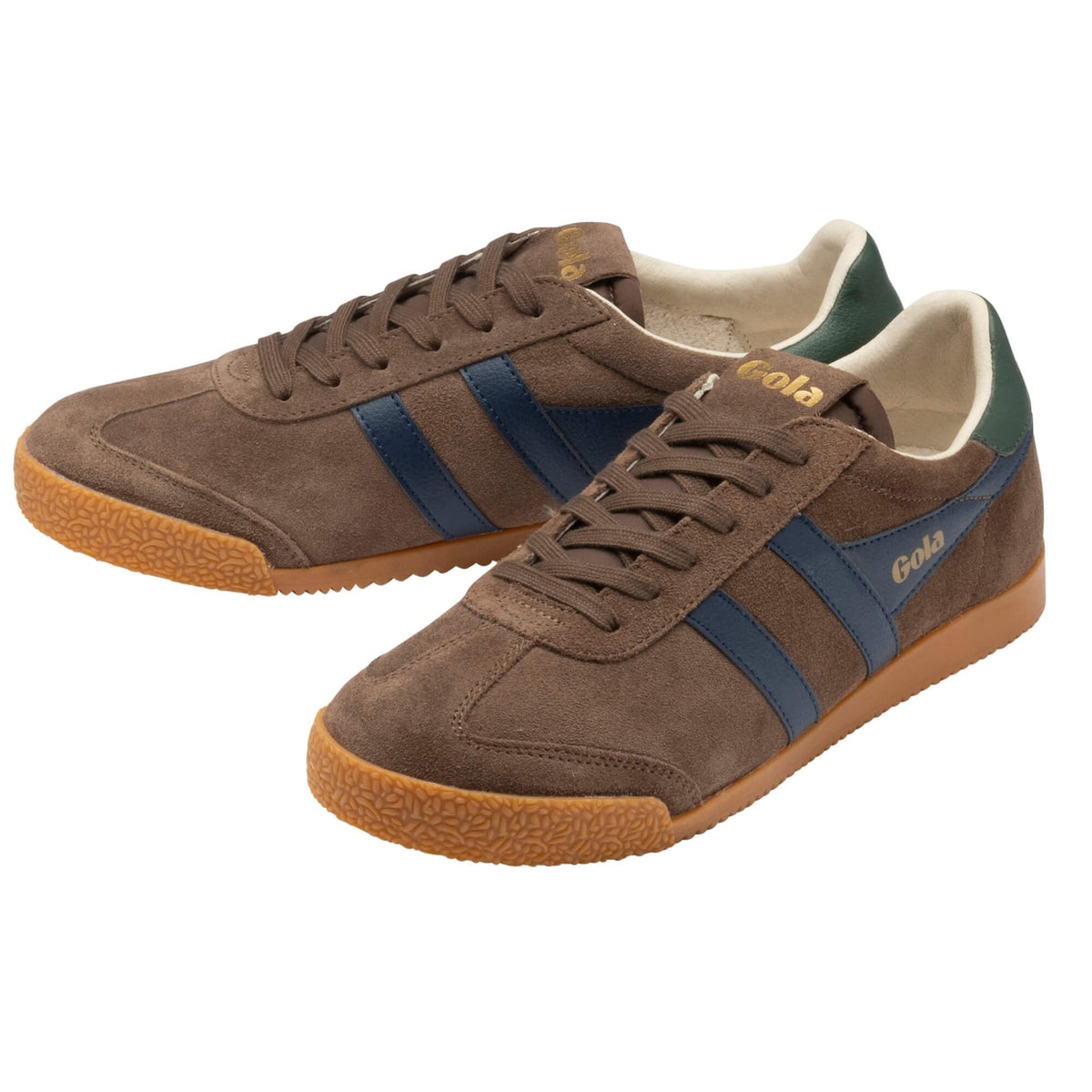 Gola Classics Men's Elan Sneakers- Otter/Navy/Evergreen
