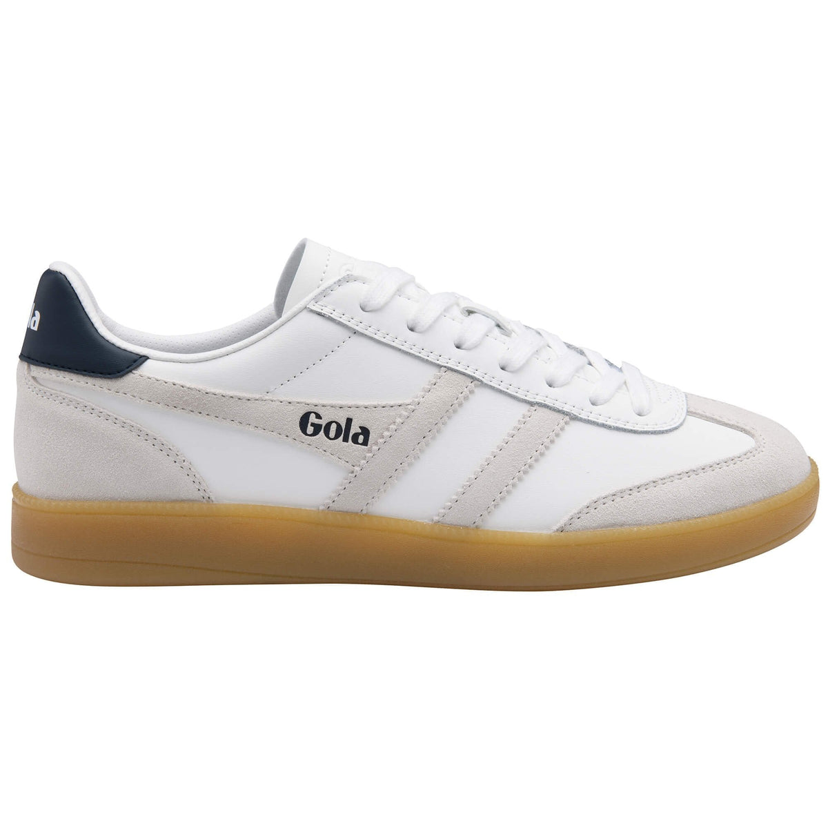 Gola Classics Men's Viper Leather Sneakers- White/ White/ Navy/ Gum