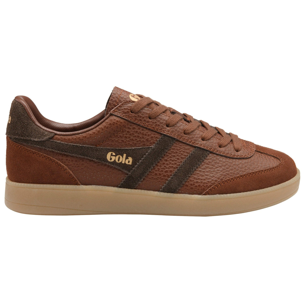 Gola Classics Men's Viper Serra Sneakers- Cognac Pebble/ Dark Brown/ Gum
