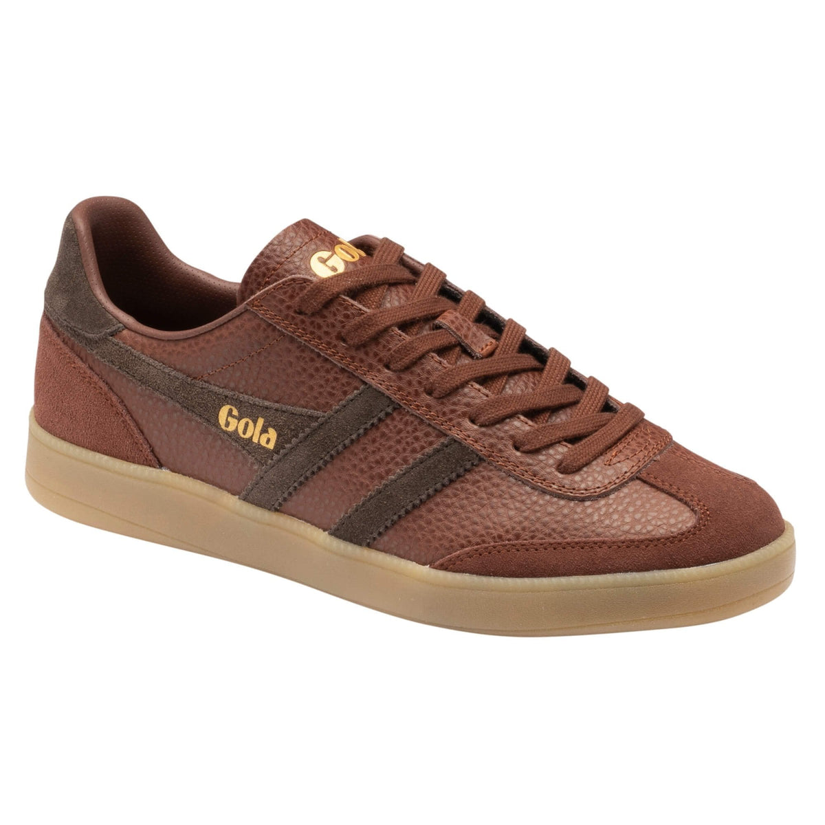 Gola Classics Men's Viper Serra Sneakers- Cognac Pebble/ Dark Brown/ Gum