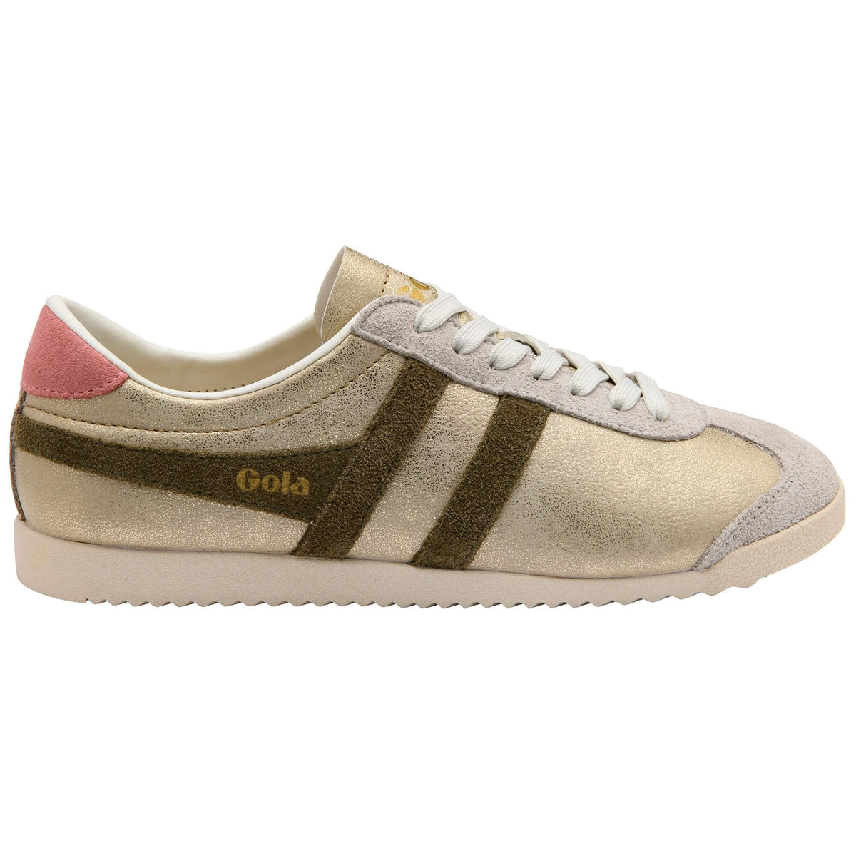 Gola Classics Women's Bullet Blaze Sneakers- Gold/ Khaki/ Coral Pink