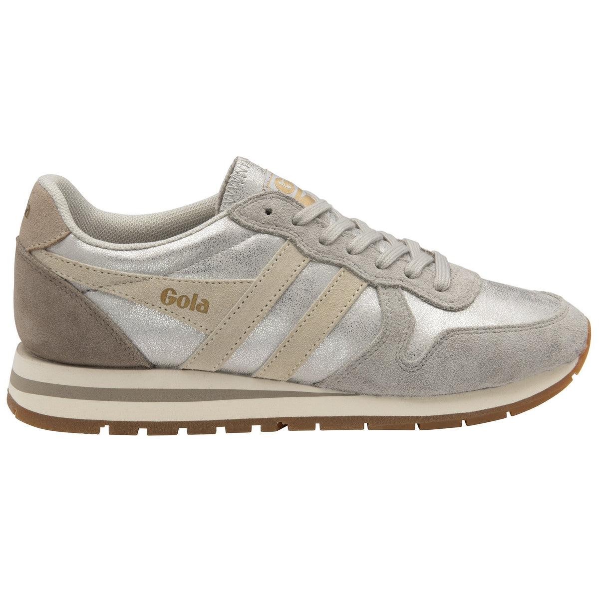 Gola Classics Women&#39;s Daytona Blaze Sneakers - Silver/ Wheat/ Feather Grey