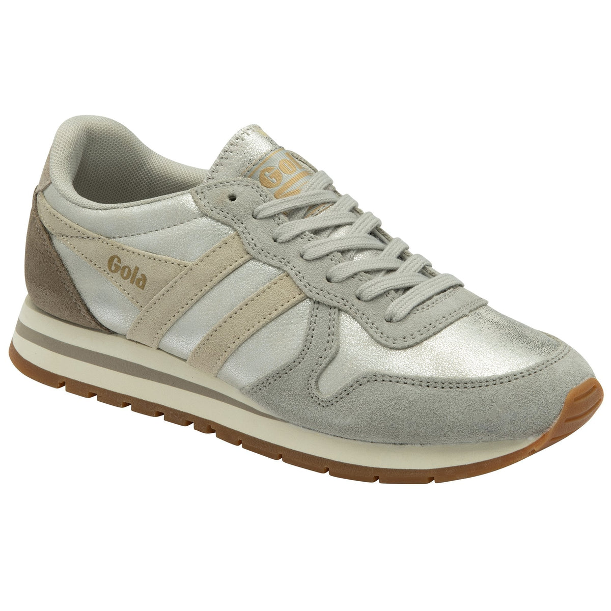Gola Classics Women&#39;s Daytona Blaze Sneakers - Silver/ Wheat/ Feather Grey