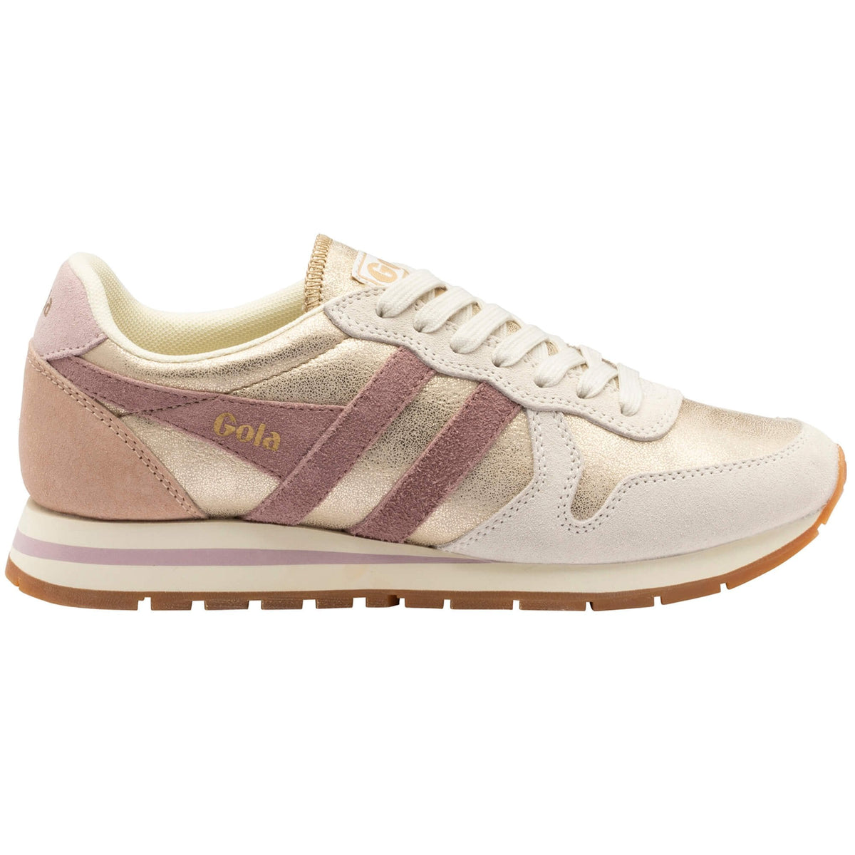 Gola Classics Women's Daytona Blaze Sneakers- Gold/ Brownrose/ Chalk Pink