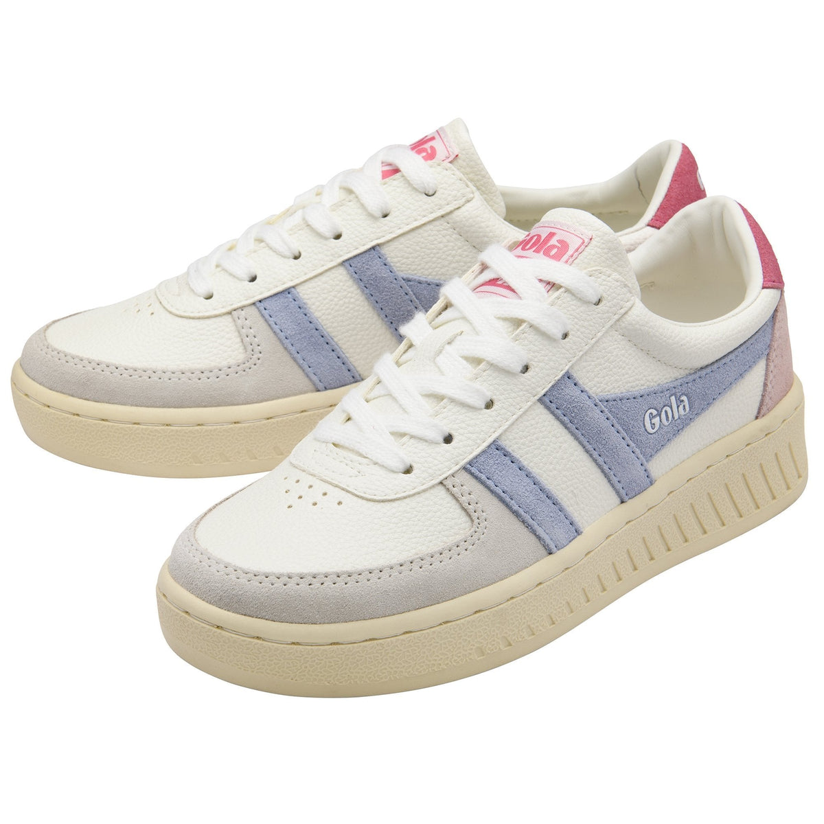 Gola Classics Women's Grandslam Trident Trainer - White/Air/Fluro Pink