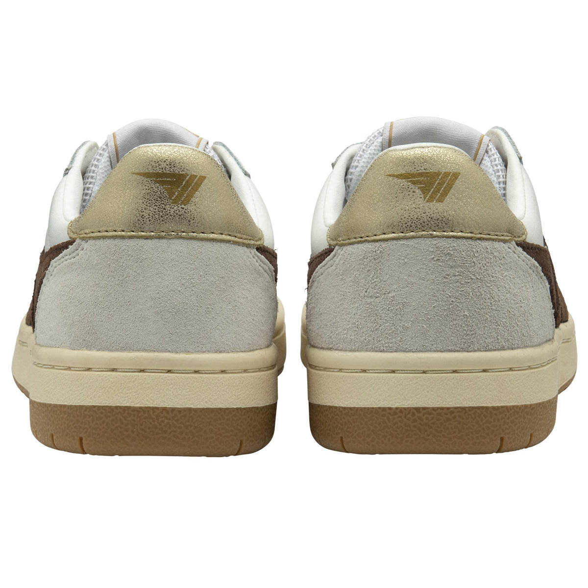 Gola Classics Women&#39;s Hawk Sneakers - White/ Dark Brown/ Gold