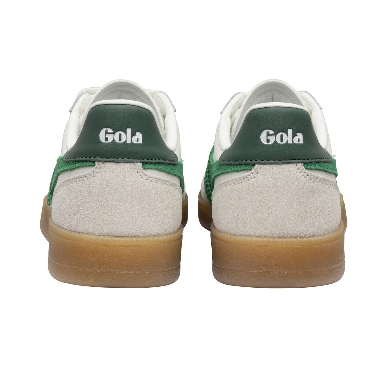 Gola Classics Women's Viper Leather Trainer- White/ Emerald/ Evergreen/Gum