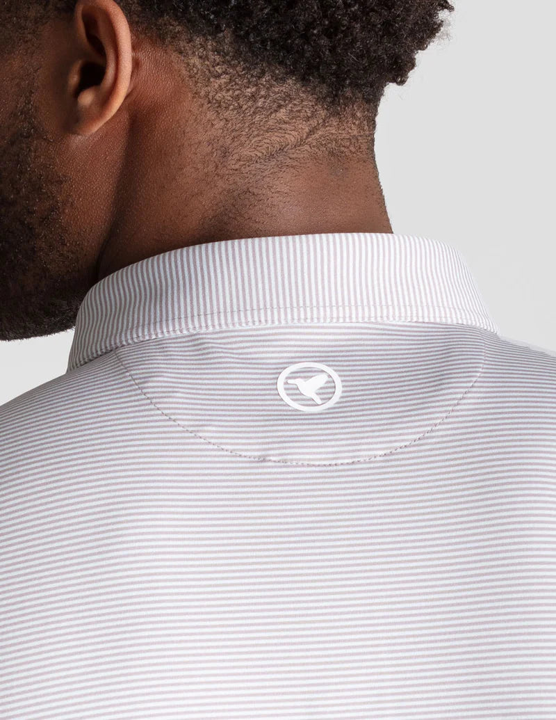 Birddogs Allen DeGeneres Polo - Grey Pencil Stripe