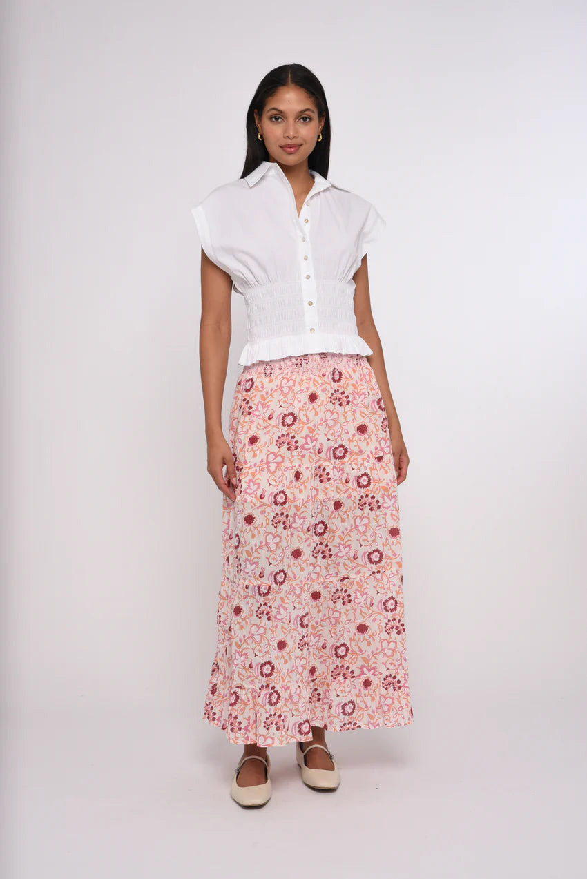 Love the Label Rolo Sleeveless Top- Bright White