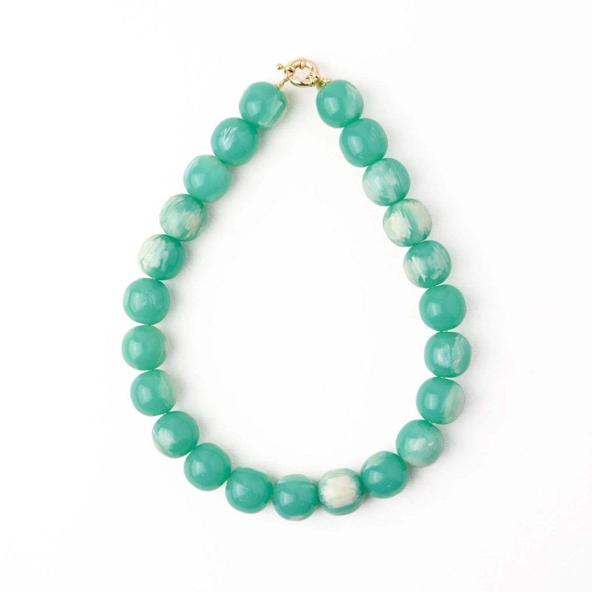 INK+ALLOY Iris Bead Necklace - Aqua