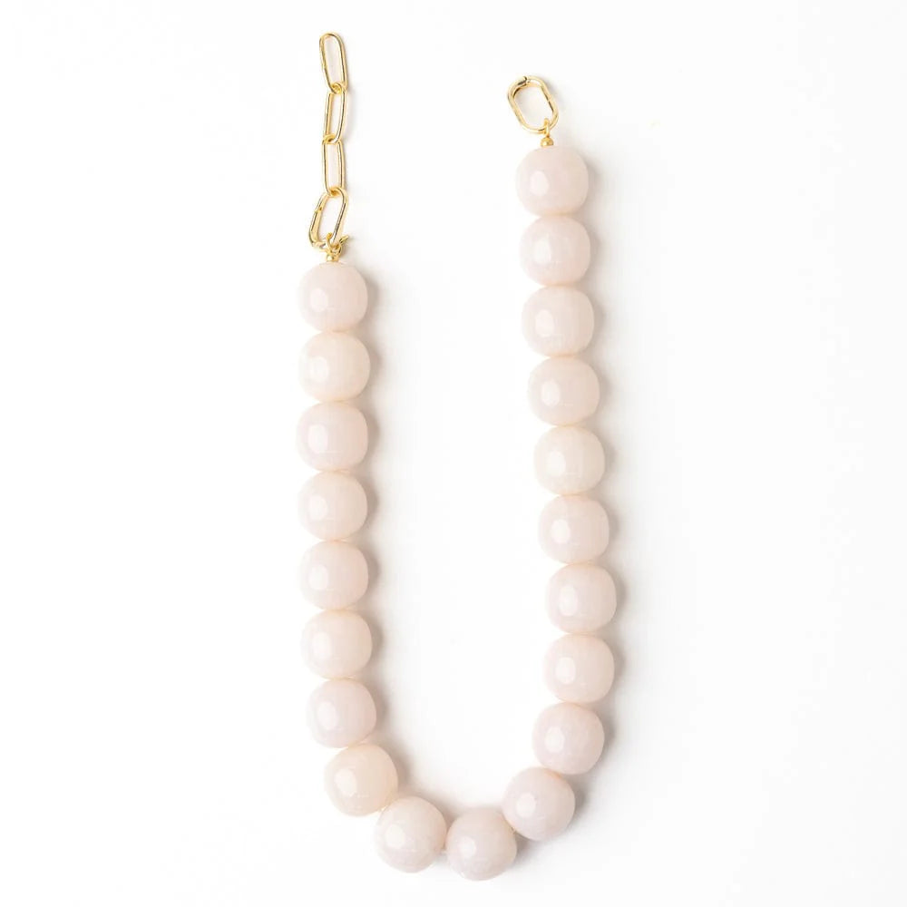 INK+ALLOY Iris Bead Necklace - Milky White