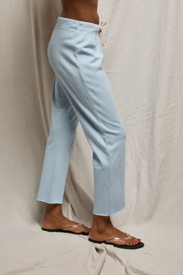 Perfect White Tee Jamaica Beach Fleece Capri Pant - Powder Blue