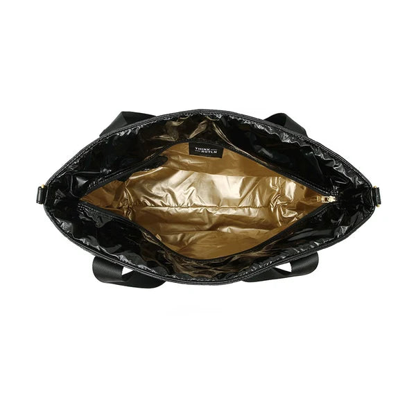 Think Royln Jetset Wingman- Black Patent Moto