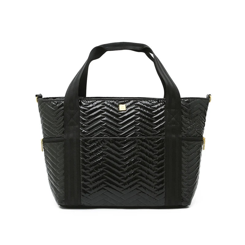 Think Royln Jetset Wingman- Black Patent Moto