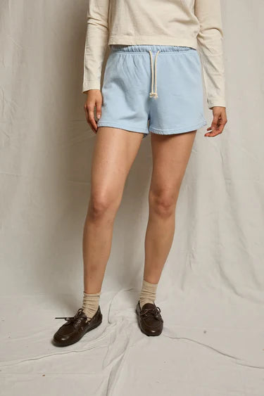 Perfect White Tee Layla French Terry Sweat Shorts - Powder Blue