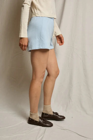 Perfect White Tee Layla French Terry Sweat Shorts - Powder Blue