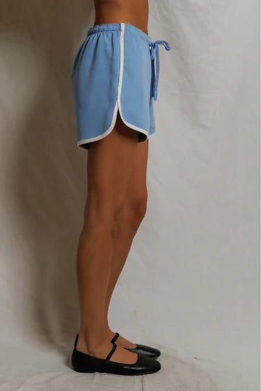 Perfect White Tee Leo Pureform Sporty Short - Pacific Blue / Bright Ivory