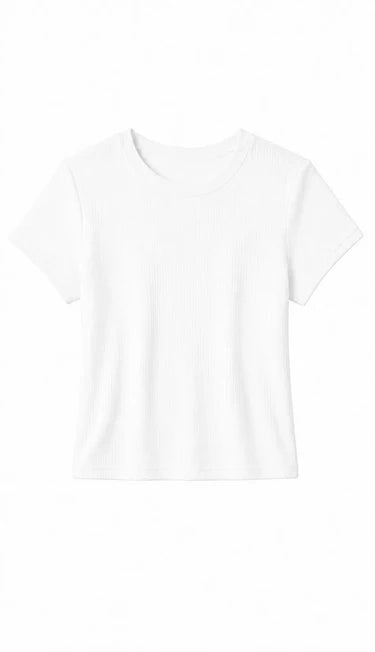 Perfect White Tee Macy Cotton Baby Tee - White