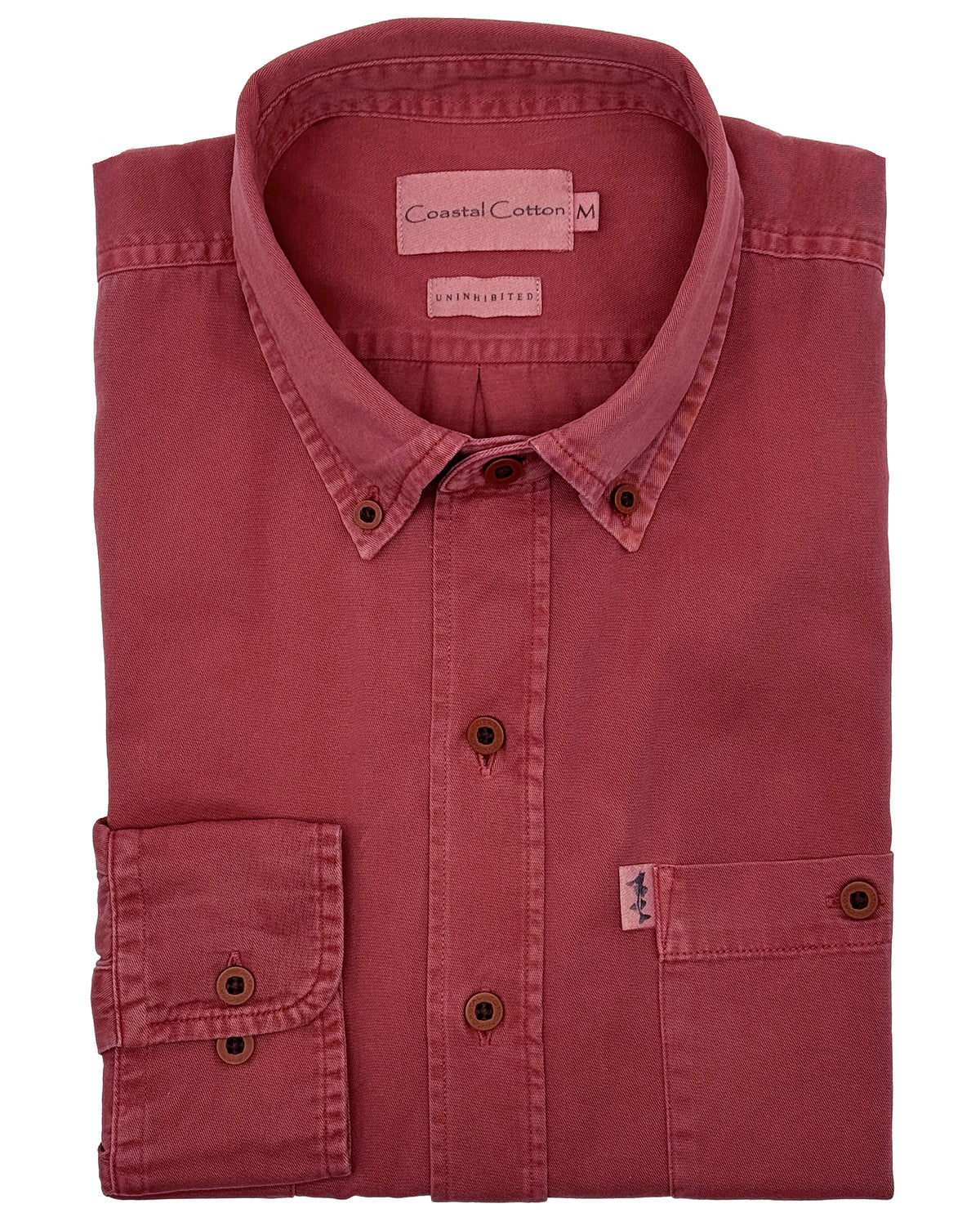 Coastal Cotton Twill Sport Shirt- Mineral