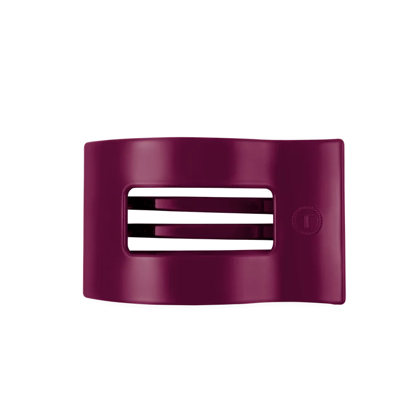 Teleties Flat Rectangle Clip - Mulberry