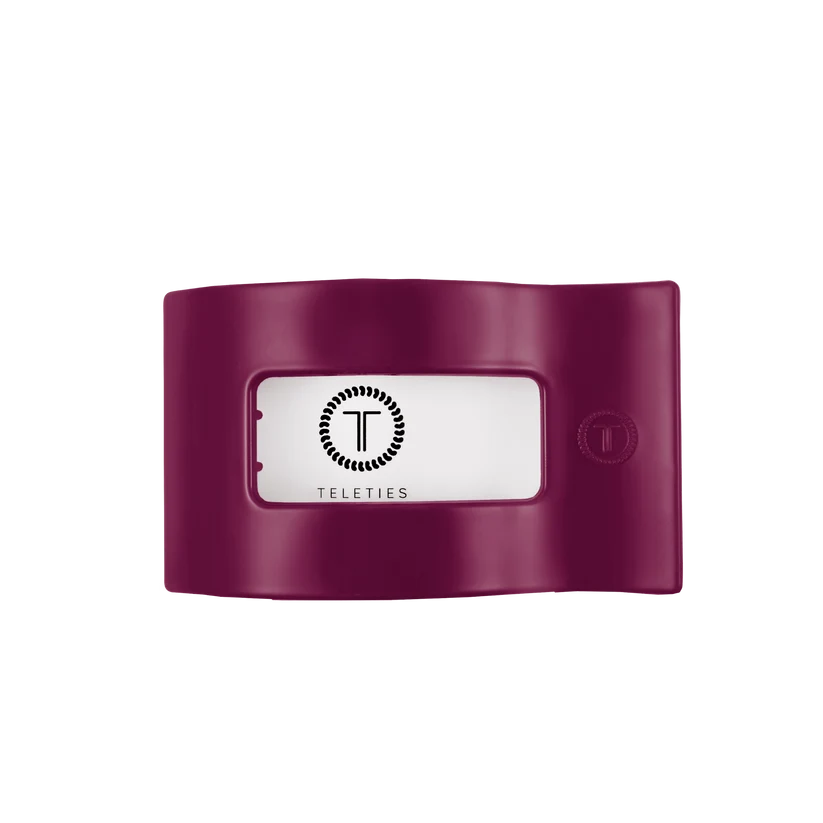 Teleties Flat Rectangle Clip - Mulberry