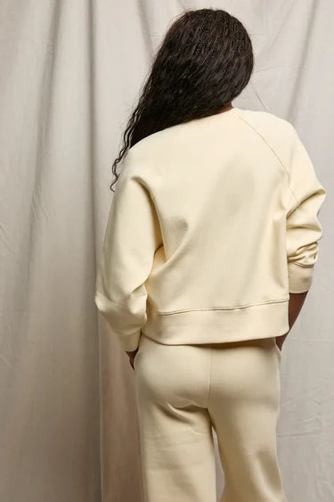 Perfect White Tee Nell Pureform Raglan Sweatshirt - Custard