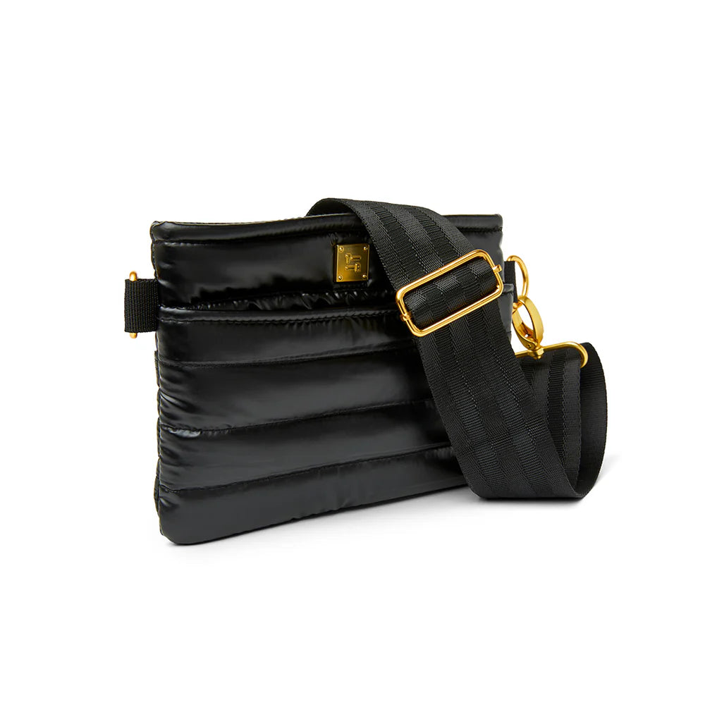 Think Royln Bum Bag / Crossbody - Pearl Black with Gold