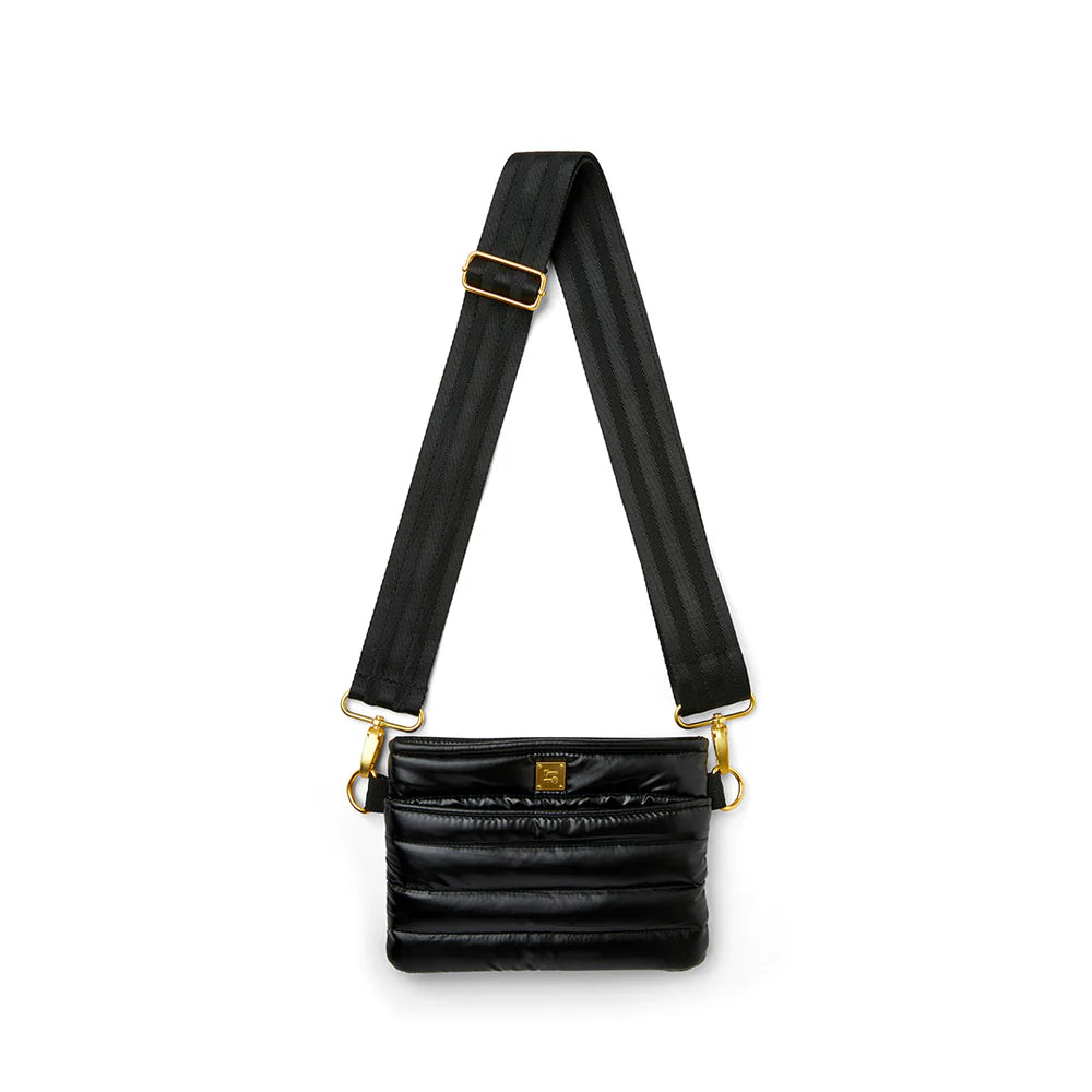 Think Royln Bum Bag / Crossbody - Pearl Black with Gold
