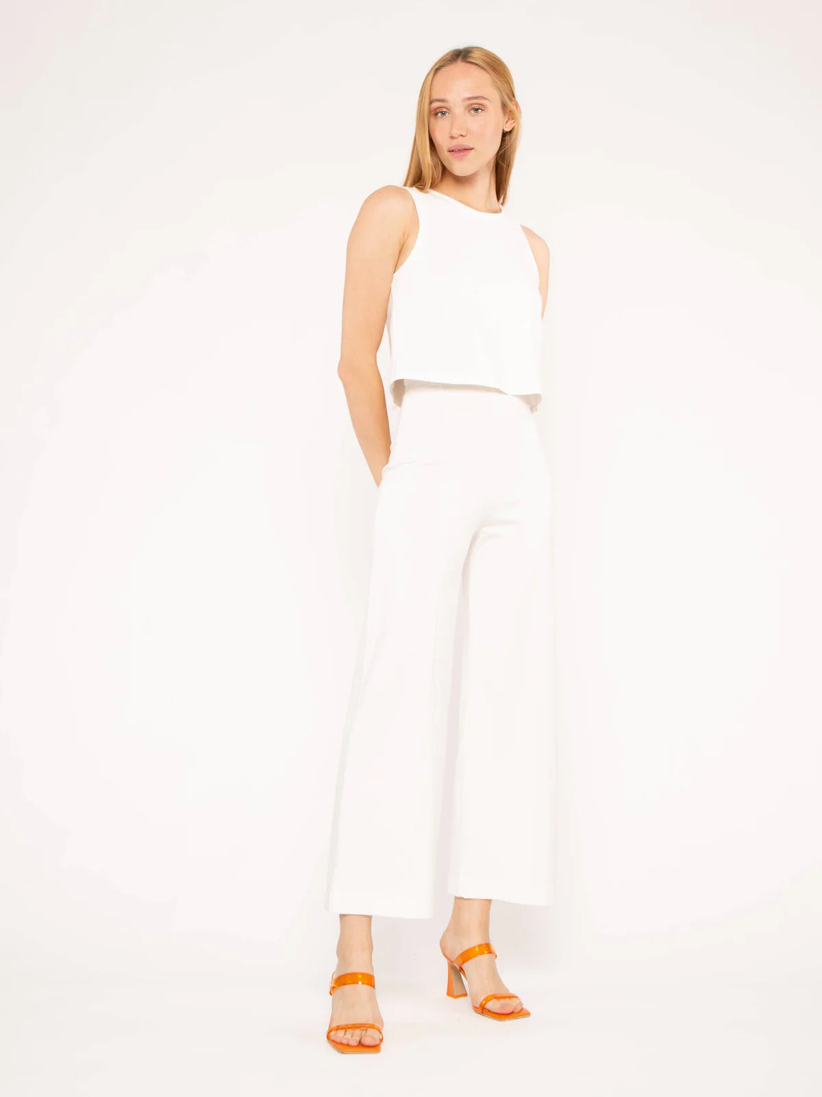 Ripley Rader Ponte Straight Leg Cropped Pant - Off White