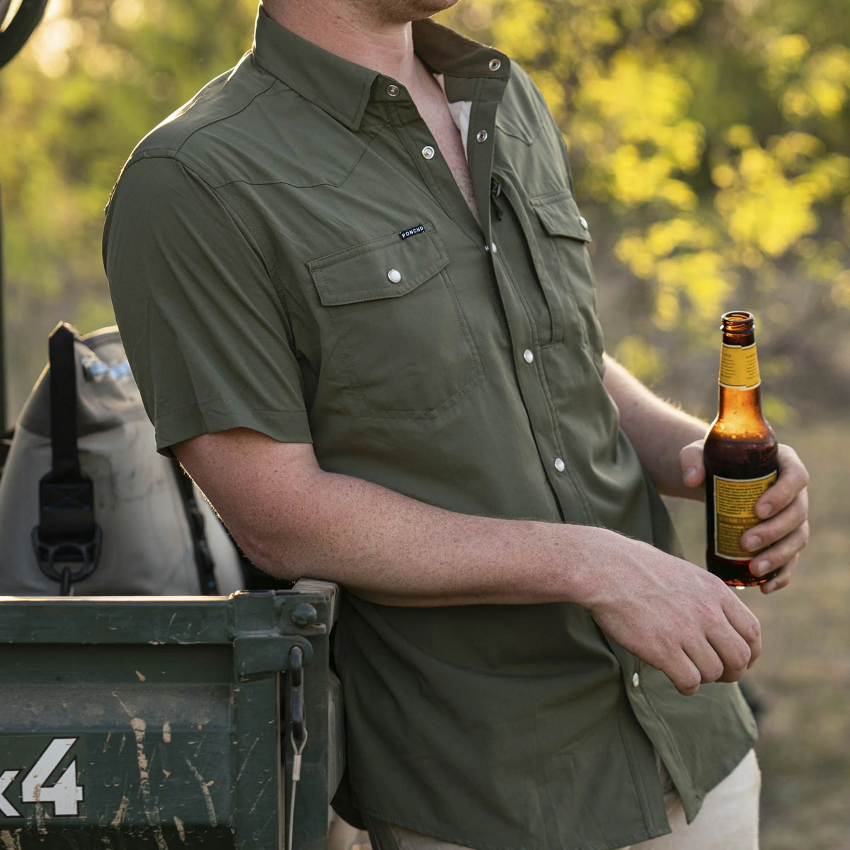 PONCHO Western Short Sleeve Shirt - The Sabine