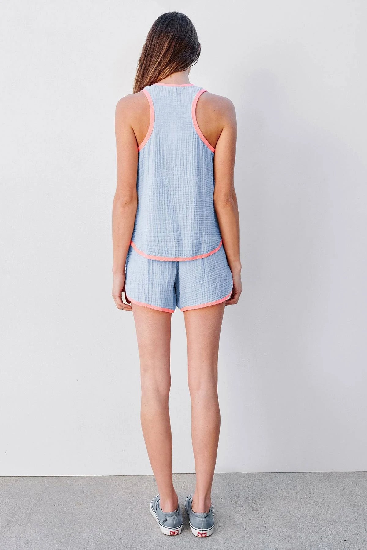 Sundry Ringer Racerback Tank - Skylight