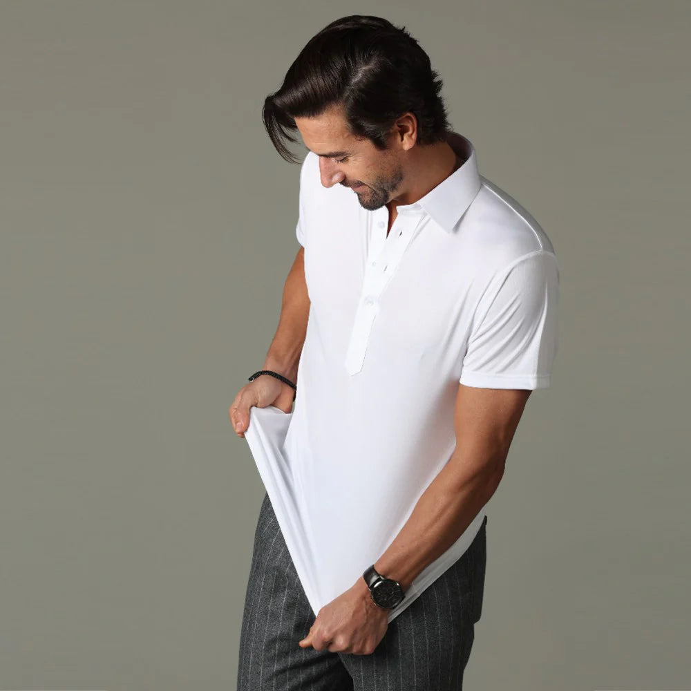 Collars & Co. Semi-Spread Collar Polo- White