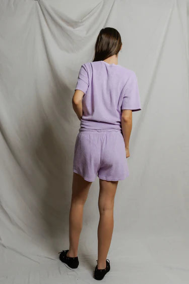 Perfect White Tee Summer - Loop Terry Sweat Shorts - Ultraviolet