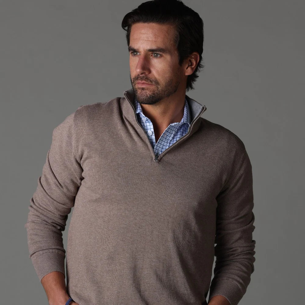 Collars & Co. Semi-Spread Collar Polo- Blue Tattersall