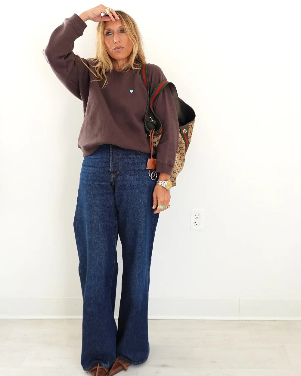 KERRI ROSENTHAL True Sweatshirt- Cocoa