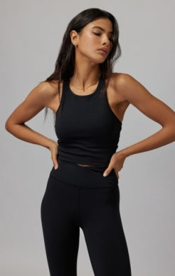 Spiritual Gangster Racer Back Crop Tank - Black