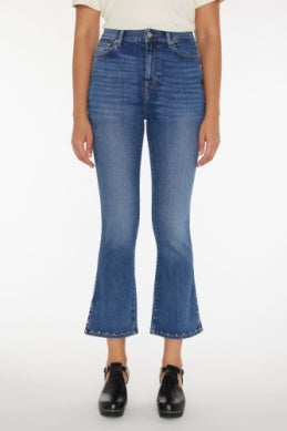 7 For All Mankind High Waisted Slim Kick With Studs - Juke Box