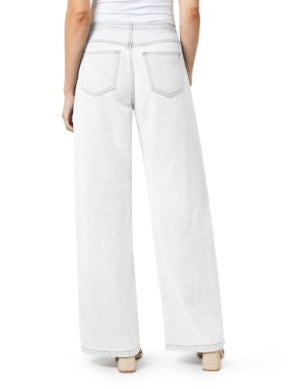 Habitual Denim Jade Drawstring Wide Leg - White