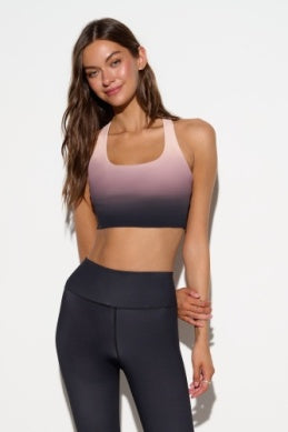 Spiritual Gangster Ombre Frankie Longline Bra - Champagne