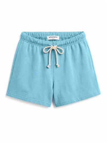 Perfect White Tee Layla French Terry Sweat Shorts - Milky Blue