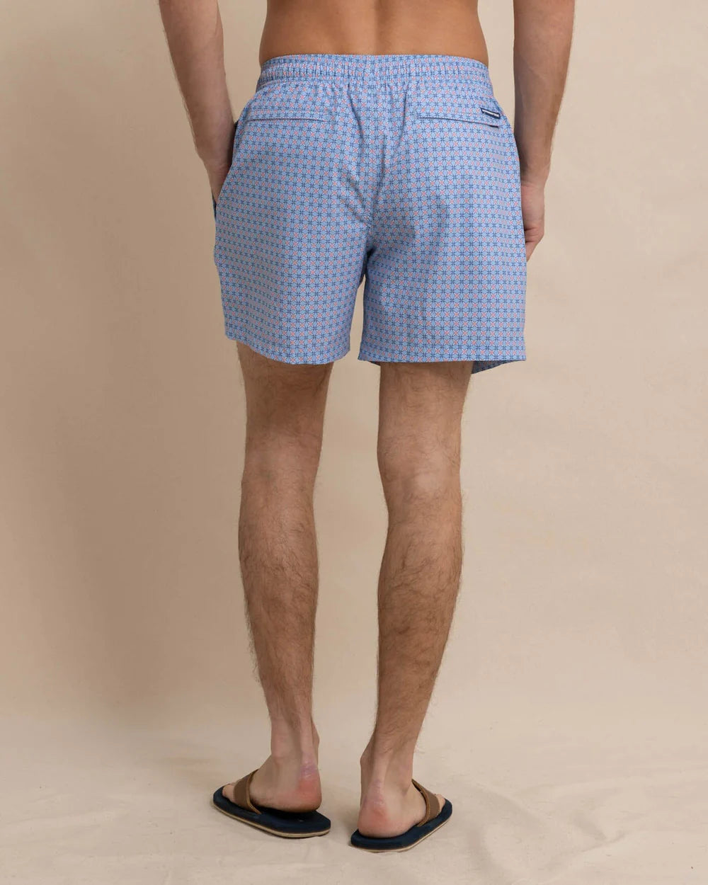 Southern Tide White Lotus Swimtrunk - Clearwater Blue