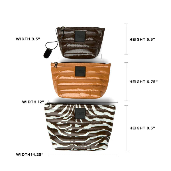 Think Royln Travel Trio - Chocolate Zebra/Glossy Nude/Glossy Chocolate