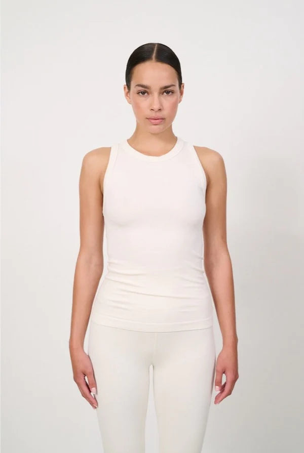 Lune Active Maia Micromodal Soft Rib Tank - Off White