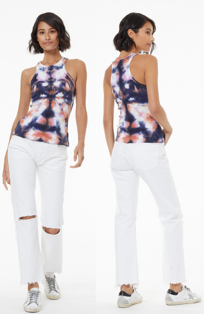Young Fabulous &amp; Broke Iggy Tank - Violet Kaleidoscope Wash