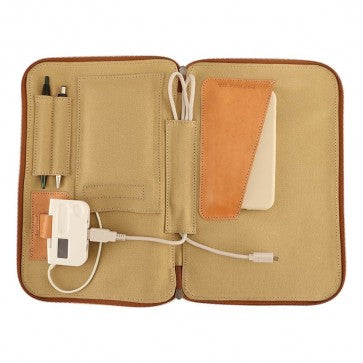 T.B. Phelps Tech Folio with Joey Battery Charger - Natural